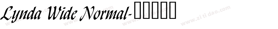 Lynda Wide Normal字体转换